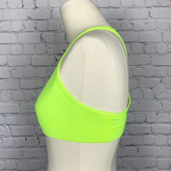 NIKE Dri-Fit Classic Swoosh Sports Bra Neon Green | XS - Picture 5 of 7